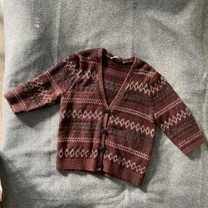 Cardigan, V neck, short sleeve